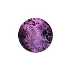 Amethyst Violet Abstract Marble Art Golf Ball Marker (4 Pack) by SpinnyChairDesigns