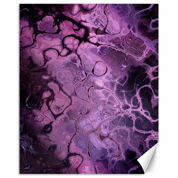 Amethyst Violet Abstract Marble Art Canvas 16  x 20 