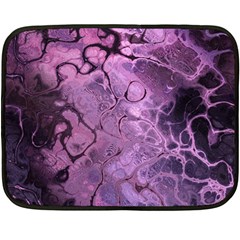 Amethyst Violet Abstract Marble Art Fleece Blanket (mini) by SpinnyChairDesigns