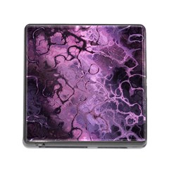 Amethyst Violet Abstract Marble Art Memory Card Reader (square 5 Slot) by SpinnyChairDesigns