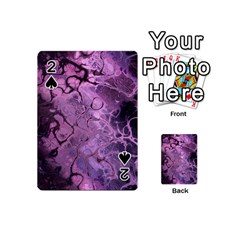 Amethyst Violet Abstract Marble Art Playing Cards 54 Designs (mini) by SpinnyChairDesigns