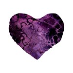 Amethyst Violet Abstract Marble Art Standard 16  Premium Heart Shape Cushions Front