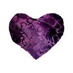 Amethyst Violet Abstract Marble Art Standard 16  Premium Heart Shape Cushions Back