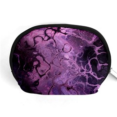 Amethyst Violet Abstract Marble Art Accessory Pouch (medium) by SpinnyChairDesigns