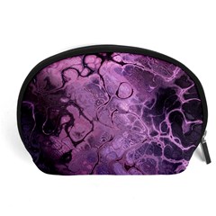 Amethyst Violet Abstract Marble Art Accessory Pouch (large) by SpinnyChairDesigns