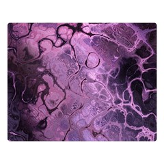 Amethyst Violet Abstract Marble Art Double Sided Flano Blanket (large)  by SpinnyChairDesigns