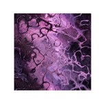 Amethyst Violet Abstract Marble Art Small Satin Scarf (Square) Front