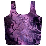 Amethyst Violet Abstract Marble Art Full Print Recycle Bag (XXL) Front