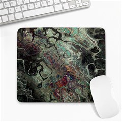 Black Green Grey Abstract Art Marble Texture Large Mousepads by SpinnyChairDesigns