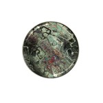 Black Green Grey Abstract Art Marble Texture Hat Clip Ball Marker (4 pack) Front