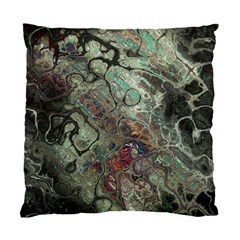 Black Green Grey Abstract Art Marble Texture Standard Cushion Case (one Side) by SpinnyChairDesigns