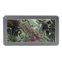 Black Green Grey Abstract Art Marble Texture Memory Card Reader (mini) by SpinnyChairDesigns