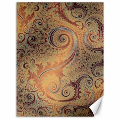 Terra Cotta Persian Orange Spirals Swirls Pattern Canvas 36  X 48  by SpinnyChairDesigns