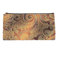 Terra Cotta Persian Orange Spirals Swirls Pattern Pencil Case by SpinnyChairDesigns