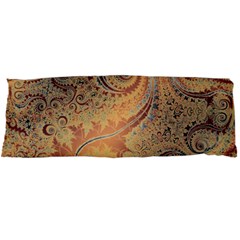 Terra Cotta Persian Orange Spirals Swirls Pattern Body Pillow Case Dakimakura (two Sides) by SpinnyChairDesigns