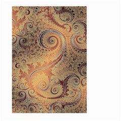 Terra Cotta Persian Orange Spirals Swirls Pattern Large Garden Flag (two Sides) by SpinnyChairDesigns