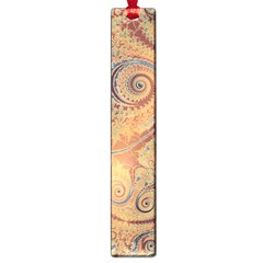 Terra Cotta Persian Orange Spirals Swirls Pattern Large Book Marks by SpinnyChairDesigns