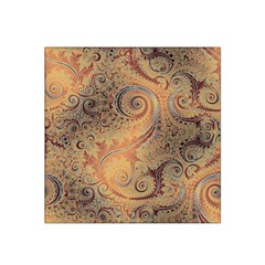 Terra Cotta Persian Orange Spirals Swirls Pattern Satin Bandana Scarf by SpinnyChairDesigns