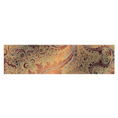 Terra Cotta Persian Orange Spirals Swirls Pattern Satin Scarf (oblong) by SpinnyChairDesigns