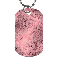 Orchid Pink And Blush Swirls Spirals Dog Tag (one Side) by SpinnyChairDesigns