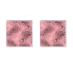 Orchid Pink And Blush Swirls Spirals Cufflinks (square) by SpinnyChairDesigns