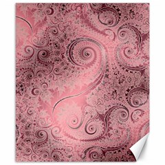 Orchid Pink And Blush Swirls Spirals Canvas 8  X 10  by SpinnyChairDesigns