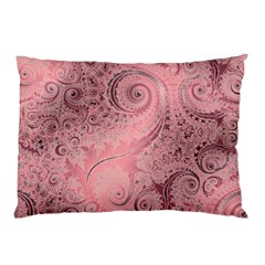 Orchid Pink And Blush Swirls Spirals Pillow Case by SpinnyChairDesigns