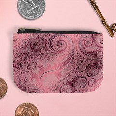 Orchid Pink And Blush Swirls Spirals Mini Coin Purse by SpinnyChairDesigns