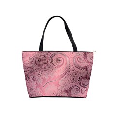 Orchid Pink And Blush Swirls Spirals Classic Shoulder Handbag by SpinnyChairDesigns