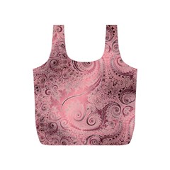 Orchid Pink And Blush Swirls Spirals Full Print Recycle Bag (s) by SpinnyChairDesigns