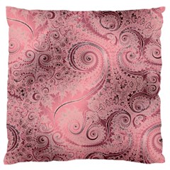 Orchid Pink And Blush Swirls Spirals Standard Flano Cushion Case (one Side) by SpinnyChairDesigns