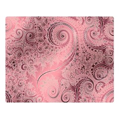 Orchid Pink And Blush Swirls Spirals Double Sided Flano Blanket (large)  by SpinnyChairDesigns