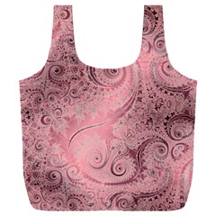 Orchid Pink And Blush Swirls Spirals Full Print Recycle Bag (xxxl) by SpinnyChairDesigns