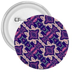 Amethyst And Pink Checkered Stripes 3  Buttons by SpinnyChairDesigns