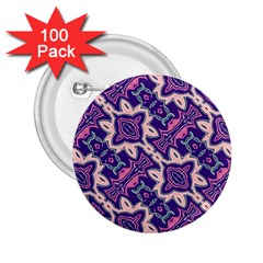 Amethyst And Pink Checkered Stripes 2 25  Buttons (100 Pack)  by SpinnyChairDesigns