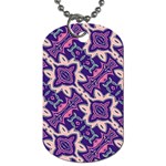 Amethyst and Pink Checkered Stripes Dog Tag (Two Sides) Front