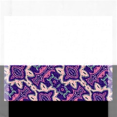 Amethyst And Pink Checkered Stripes Rectangular Jigsaw Puzzl by SpinnyChairDesigns