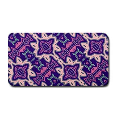 Amethyst And Pink Checkered Stripes Medium Bar Mats by SpinnyChairDesigns