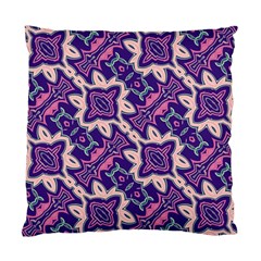 Amethyst And Pink Checkered Stripes Standard Cushion Case (two Sides) by SpinnyChairDesigns