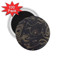 Taupe Umber Abstract Art Swirls 2 25  Magnets (100 Pack)  by SpinnyChairDesigns