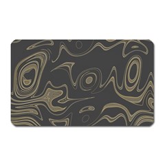 Taupe Umber Abstract Art Swirls Magnet (rectangular) by SpinnyChairDesigns