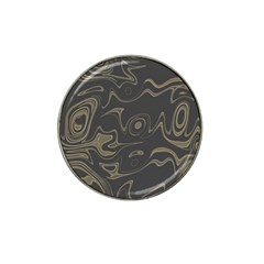 Taupe Umber Abstract Art Swirls Hat Clip Ball Marker (4 Pack) by SpinnyChairDesigns