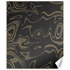 Taupe Umber Abstract Art Swirls Canvas 8  X 10  by SpinnyChairDesigns