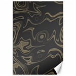 Taupe Umber Abstract Art Swirls Canvas 12  x 18  11.88 x17.36  Canvas - 1