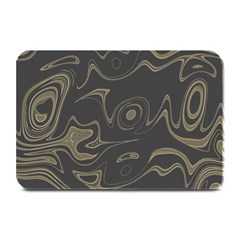 Taupe Umber Abstract Art Swirls Plate Mats by SpinnyChairDesigns