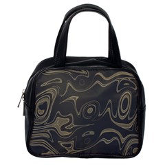 Taupe Umber Abstract Art Swirls Classic Handbag (one Side) by SpinnyChairDesigns