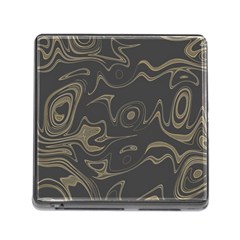 Taupe Umber Abstract Art Swirls Memory Card Reader (square 5 Slot) by SpinnyChairDesigns