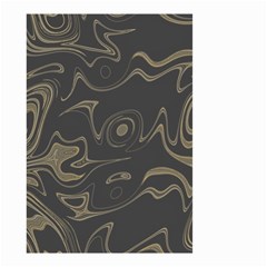 Taupe Umber Abstract Art Swirls Small Garden Flag (two Sides) by SpinnyChairDesigns