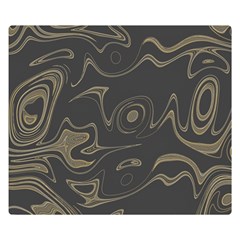 Taupe Umber Abstract Art Swirls Double Sided Flano Blanket (small)  by SpinnyChairDesigns