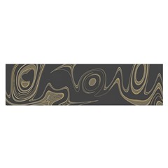 Taupe Umber Abstract Art Swirls Satin Scarf (oblong) by SpinnyChairDesigns